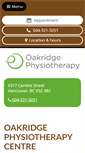 Mobile Screenshot of oakridgephysio.ca