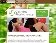 Tablet Screenshot of oakridgephysio.ca